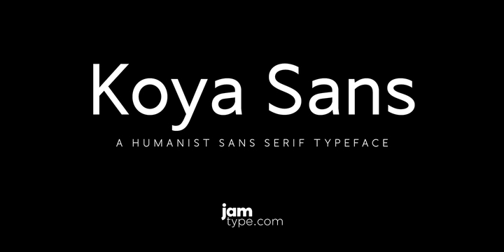 Ejemplo de fuente Koya Sans